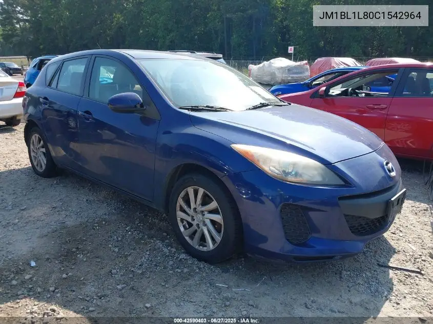 2012 Mazda Mazda3 I Touring VIN: JM1BL1L80C1542964 Lot: 42590403