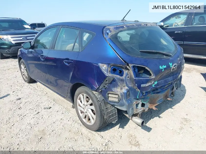 2012 Mazda Mazda3 I Touring VIN: JM1BL1L80C1542964 Lot: 42590403
