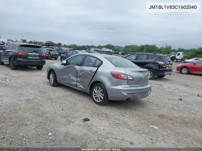 2012 Mazda Mazda3 I Touring VIN: JM1BL1V83C1602040 Lot: 42605070