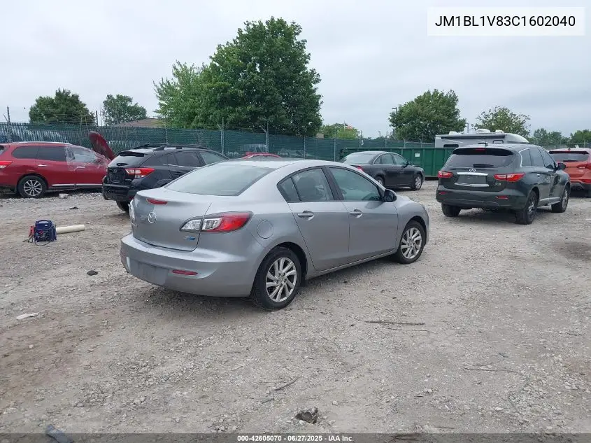 2012 Mazda Mazda3 I Touring VIN: JM1BL1V83C1602040 Lot: 42605070