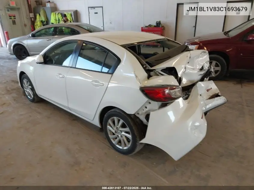 2012 Mazda Mazda3 I Touring VIN: JM1BL1V83C1693679 Lot: 42813107