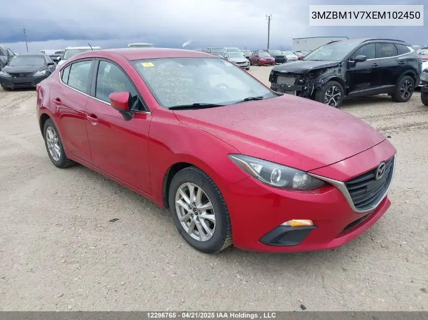 2014 Mazda 3 Touring VIN: 3MZBM1V7XEM102450 Lot: 12296765