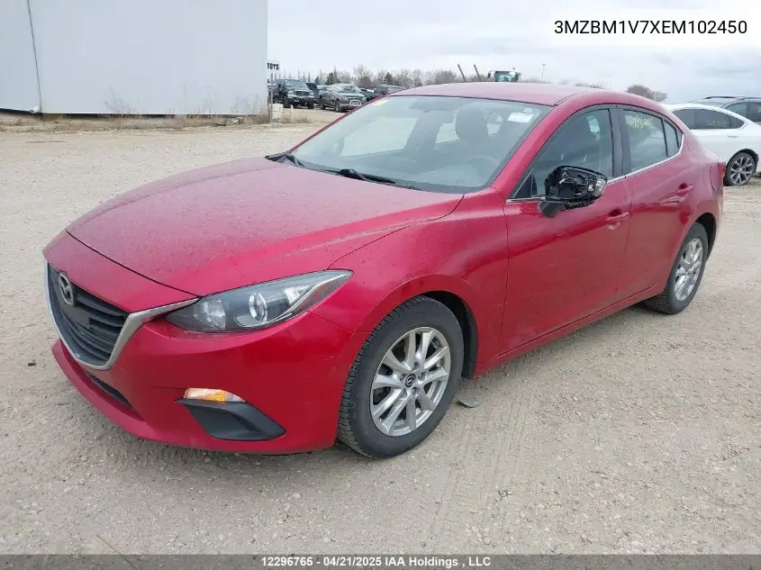 2014 Mazda 3 Touring VIN: 3MZBM1V7XEM102450 Lot: 12296765