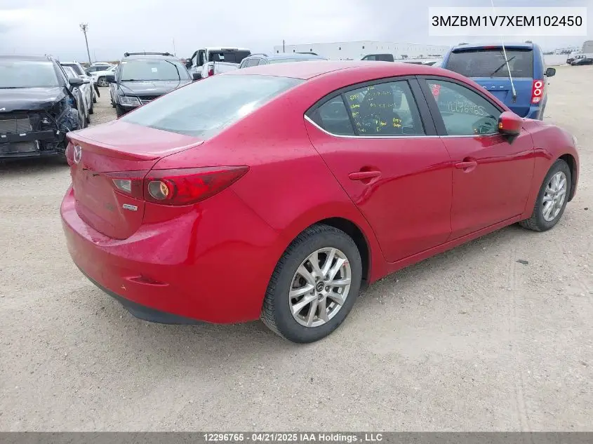 2014 Mazda 3 Touring VIN: 3MZBM1V7XEM102450 Lot: 12296765