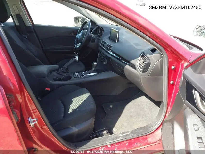 2014 Mazda 3 Touring VIN: 3MZBM1V7XEM102450 Lot: 12296765