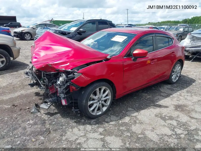 2014 Mazda Mazda3 S Grand Touring VIN: JM1BM1M32E1100092 Lot: 42248984