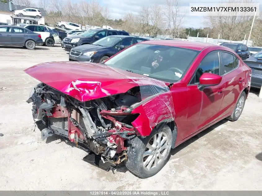 2015 Mazda Mazda3 Gs VIN: 3MZBM1V7XFM133361 Lot: 12287514