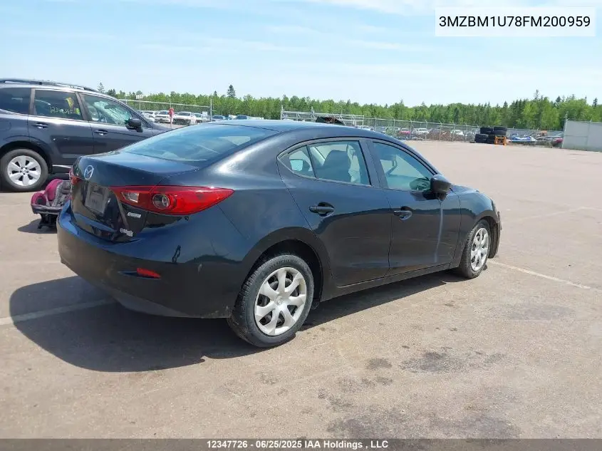 2015 Mazda Mazda3 Gx VIN: 3MZBM1U78FM200959 Lot: 12347726