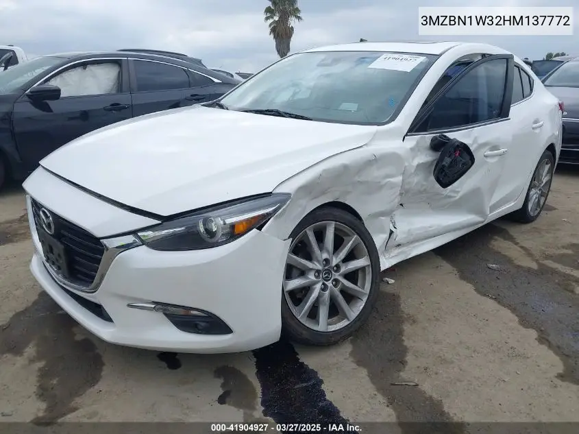 2017 Mazda Mazda3 Grand Touring VIN: 3MZBN1W32HM137772 Lot: 41904927