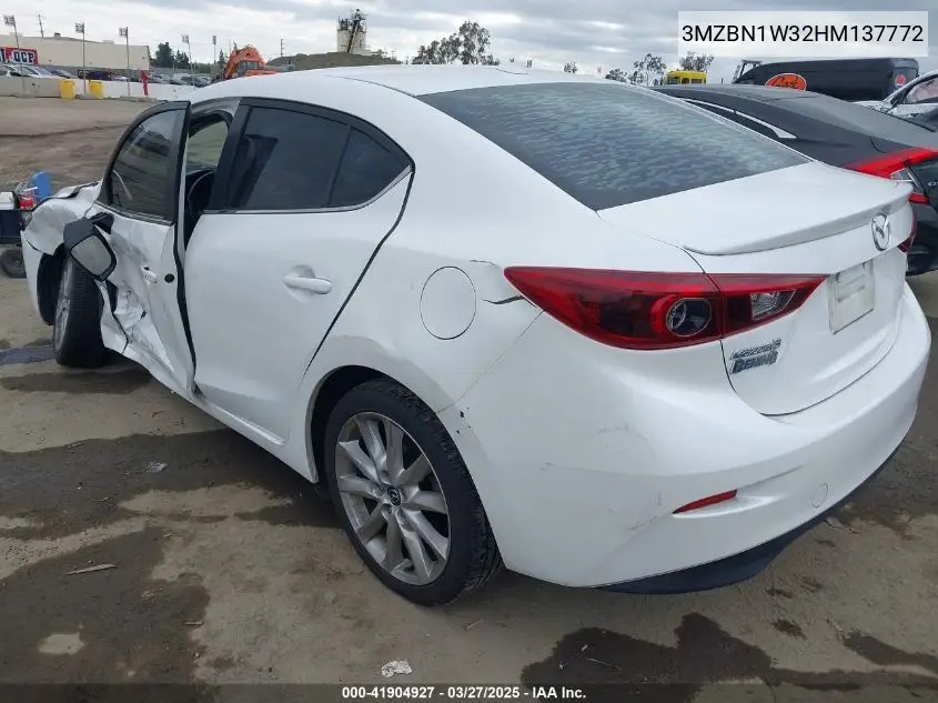 2017 Mazda Mazda3 Grand Touring VIN: 3MZBN1W32HM137772 Lot: 41904927