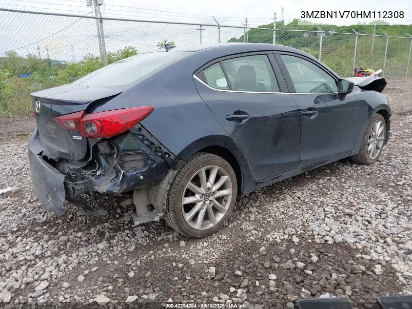 2017 Mazda Mazda3 Touring VIN: 3MZBN1V70HM112308 Lot: 42254284