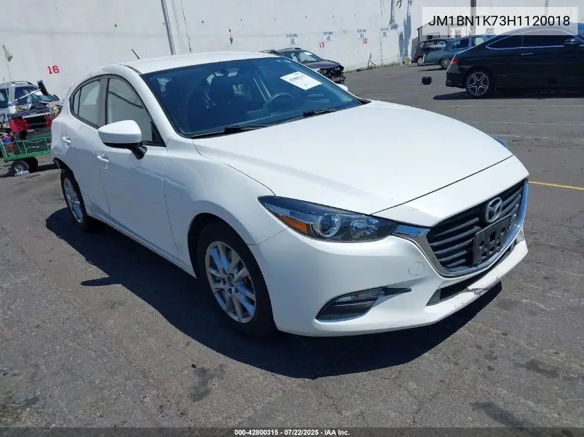 2017 Mazda Mazda3 Sport VIN: JM1BN1K73H1120018 Lot: 42800315
