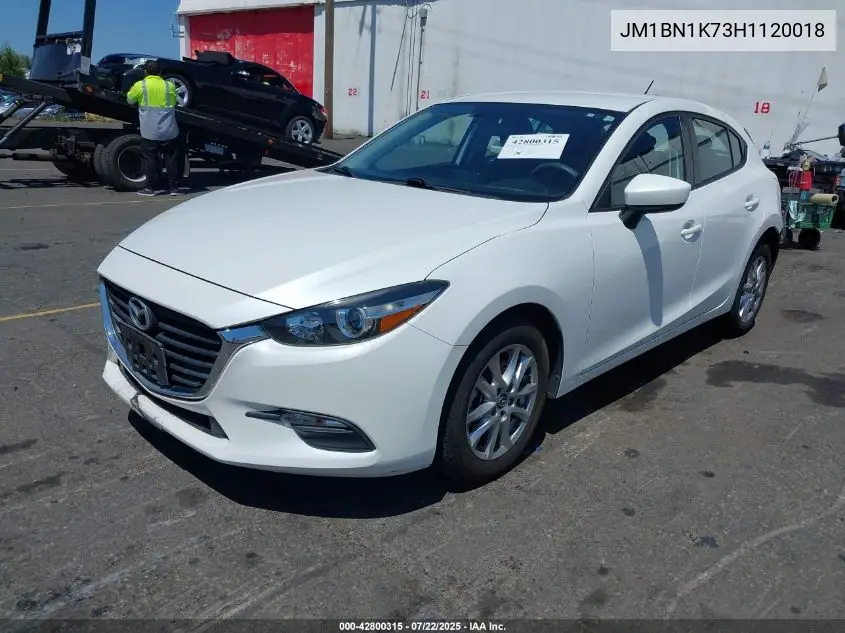 2017 Mazda Mazda3 Sport VIN: JM1BN1K73H1120018 Lot: 42800315