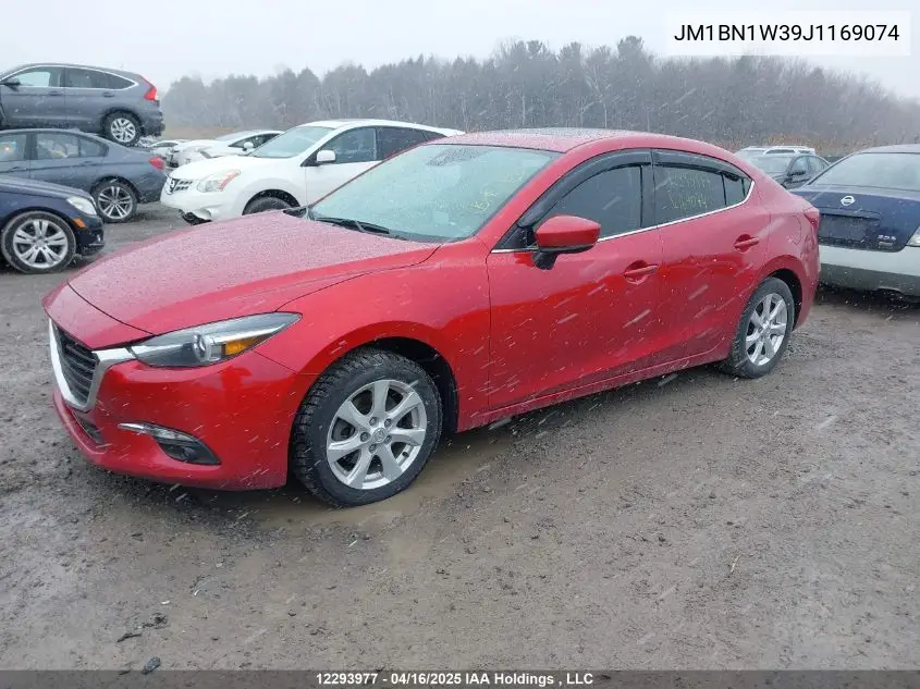 2018 Mazda 3 Grand Touring VIN: JM1BN1W39J1169074 Lot: 12293977