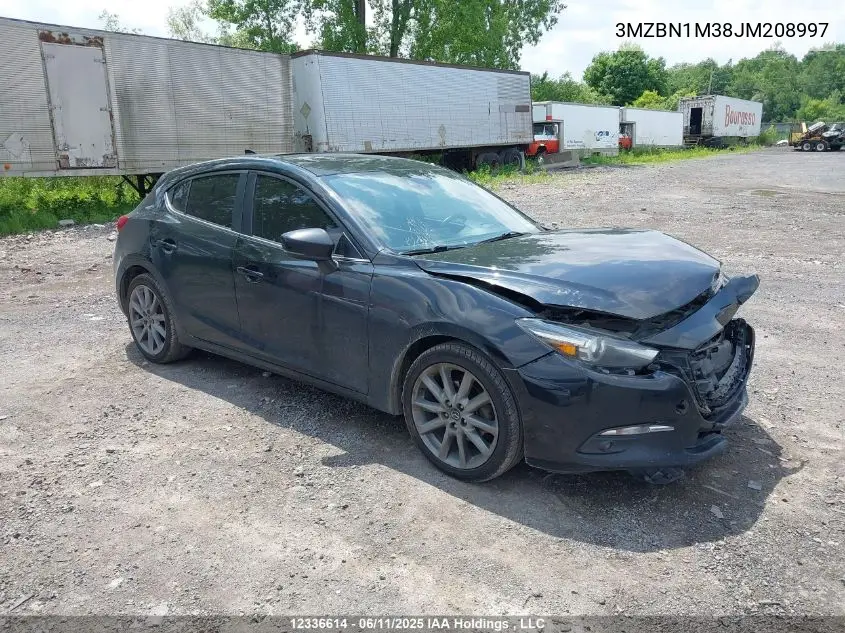 2018 Mazda 3 Grand Touring VIN: 3MZBN1M38JM208997 Lot: 12336614