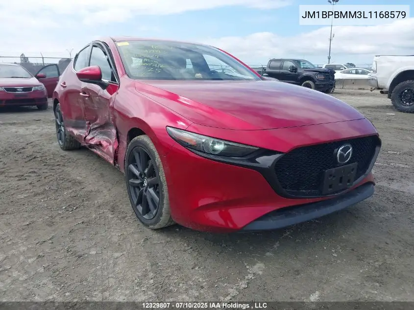 2020 Mazda 3 Preferred VIN: JM1BPBMM3L1168579 Lot: 12329807