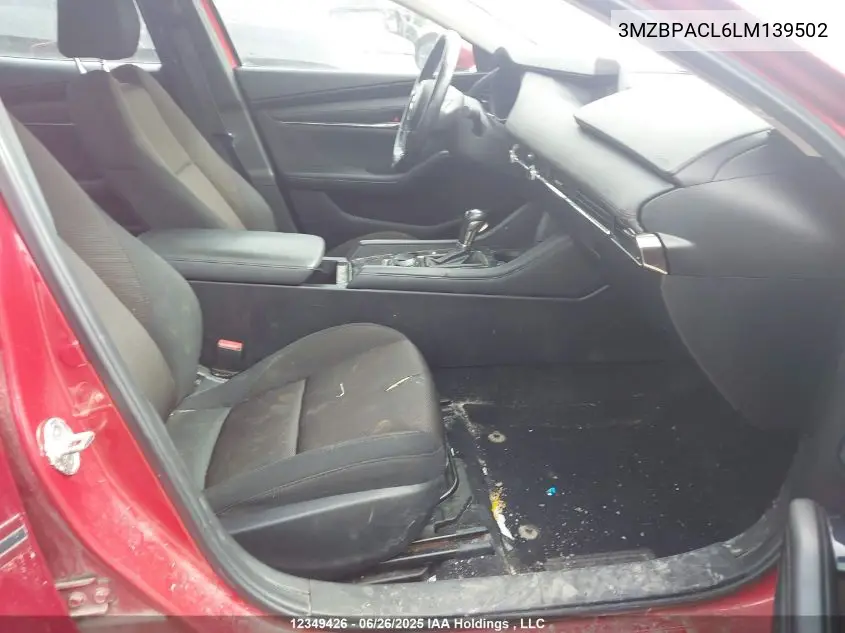 2020 Mazda 3 Select VIN: 3MZBPACL6LM139502 Lot: 12349426