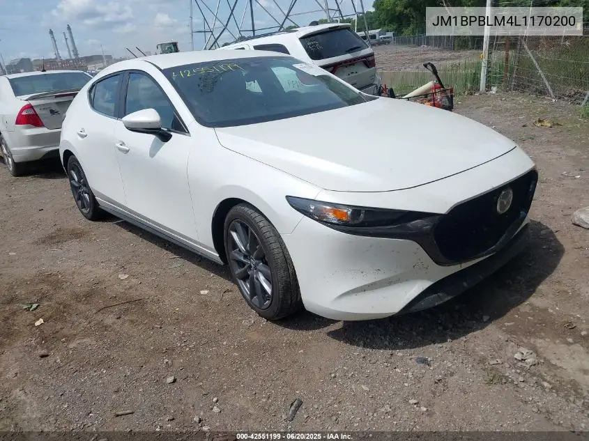 2020 Mazda Mazda3 Hatchback VIN: JM1BPBLM4L1170200 Lot: 42551199