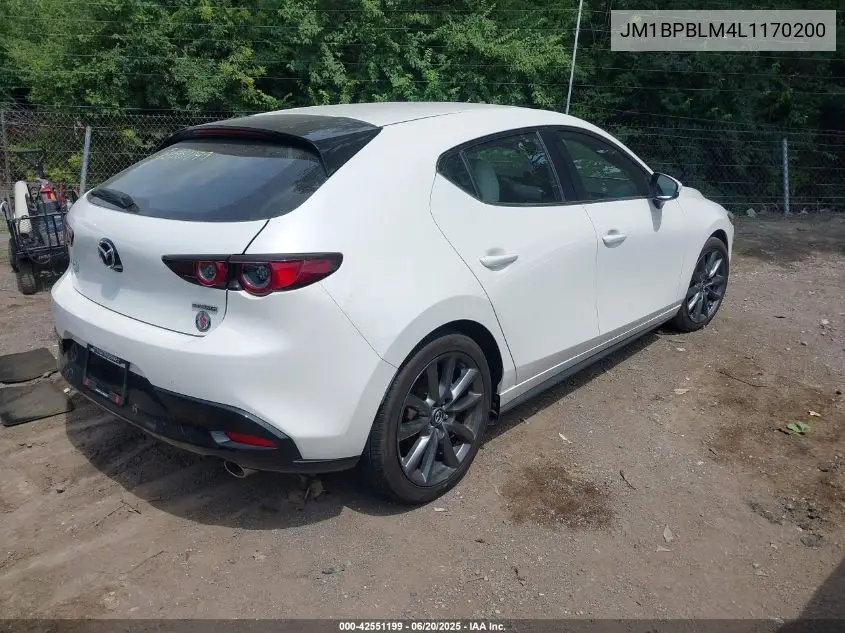 2020 Mazda Mazda3 Hatchback VIN: JM1BPBLM4L1170200 Lot: 42551199