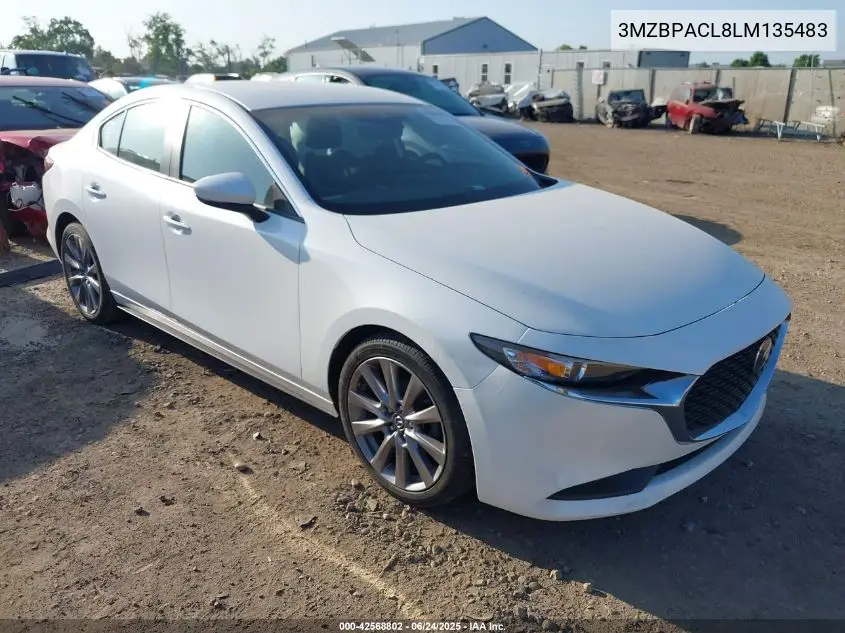 2020 Mazda Mazda3 Select Package VIN: 3MZBPACL8LM135483 Lot: 42568802