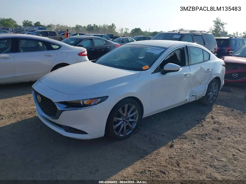 2020 Mazda Mazda3 Select Package VIN: 3MZBPACL8LM135483 Lot: 42568802