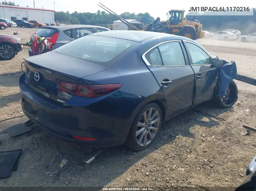2020 Mazda Mazda3 Select Package VIN: JM1BPACL6L1170216 Lot: 42591944