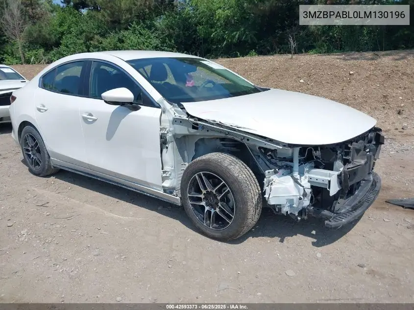2020 Mazda Mazda3 VIN: 3MZBPABL0LM130196 Lot: 42593373