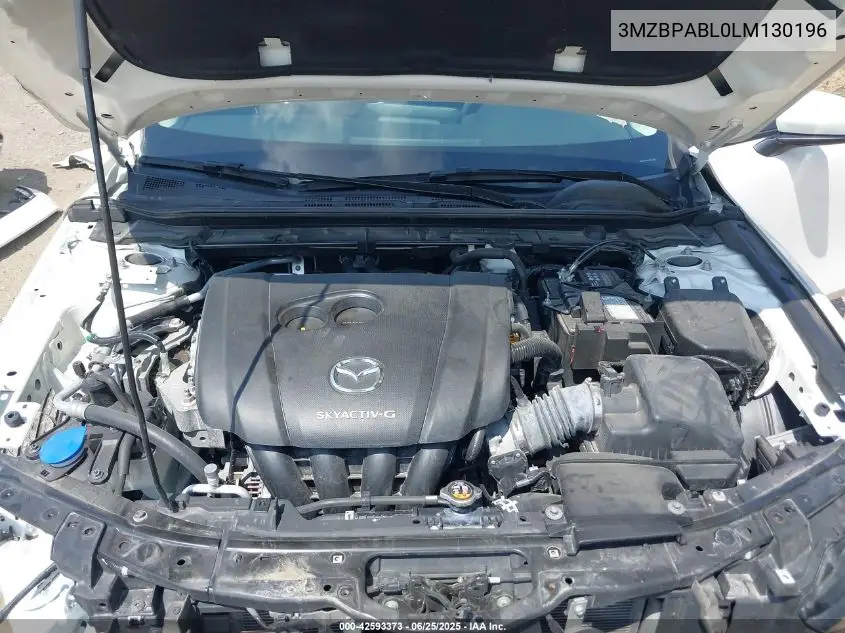 2020 Mazda Mazda3 VIN: 3MZBPABL0LM130196 Lot: 42593373