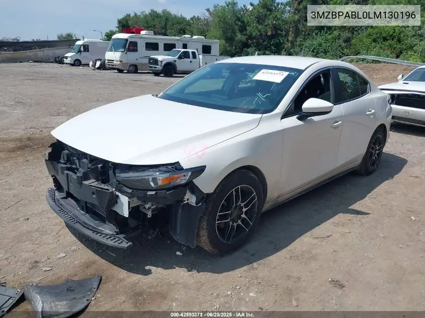 2020 Mazda Mazda3 VIN: 3MZBPABL0LM130196 Lot: 42593373