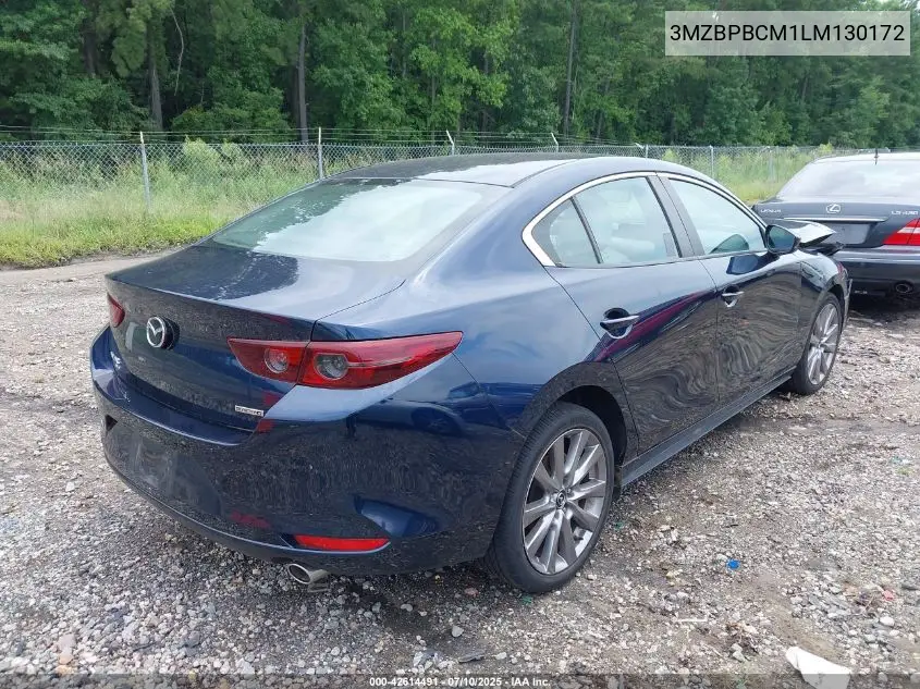 2020 Mazda Mazda3 Select Package VIN: 3MZBPBCM1LM130172 Lot: 42614491