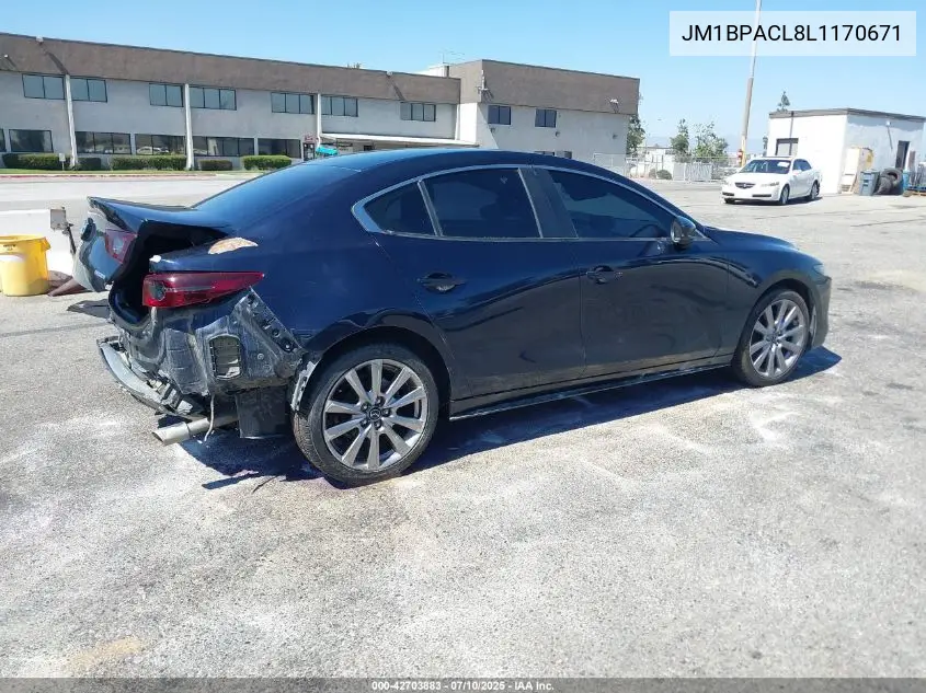 2020 Mazda Mazda3 Select Package VIN: JM1BPACL8L1170671 Lot: 42703883