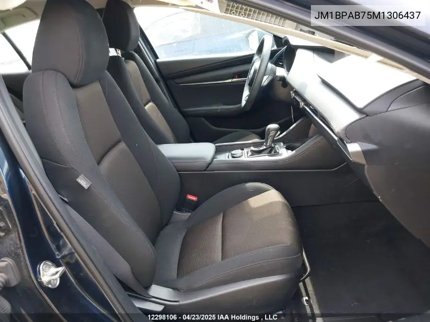2021 Mazda 3 Select VIN: JM1BPAB75M1306437 Lot: 12298106