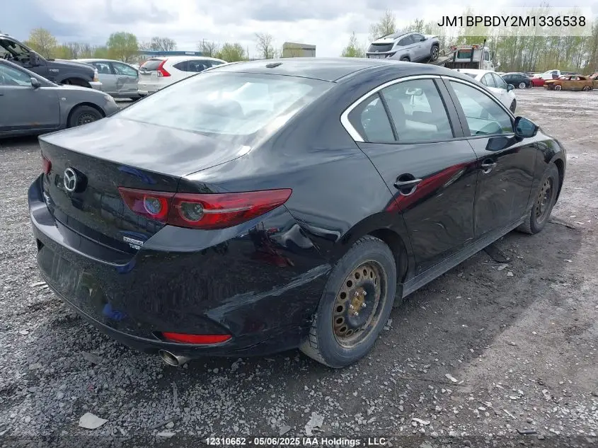 2021 Mazda 3 Premium VIN: JM1BPBDY2M1336538 Lot: 12310652