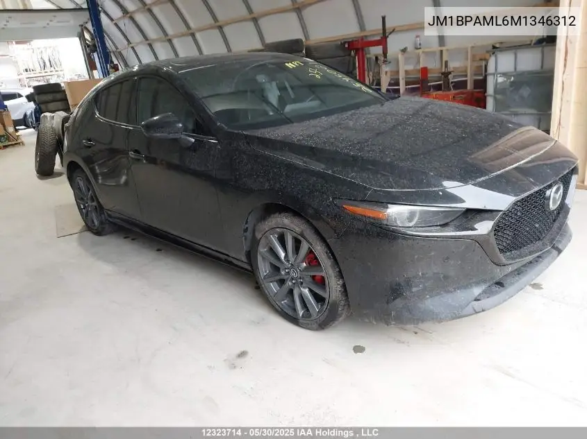2021 Mazda Mazda3 Gt VIN: JM1BPAML6M1346312 Lot: 12323714