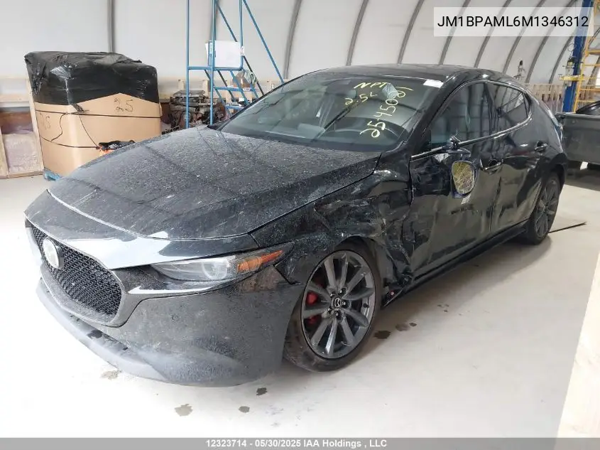 2021 Mazda Mazda3 Gt VIN: JM1BPAML6M1346312 Lot: 12323714