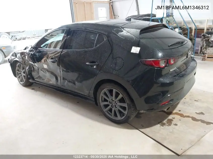 2021 Mazda Mazda3 Gt VIN: JM1BPAML6M1346312 Lot: 12323714