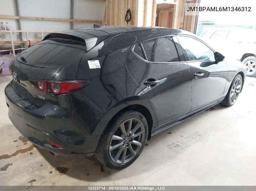 2021 Mazda Mazda3 Gt VIN: JM1BPAML6M1346312 Lot: 12323714