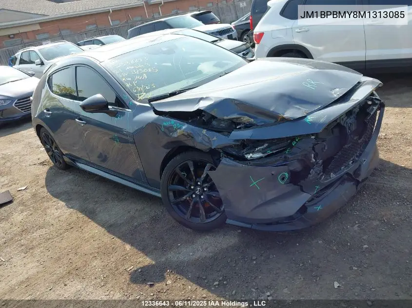 2021 Mazda Mazda3 Gt W/Turbo VIN: JM1BPBMY8M1313085 Lot: 12336643
