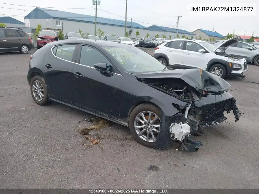 2021 Mazda Mazda3 Gx VIN: JM1BPAK72M1324877 Lot: 12340108