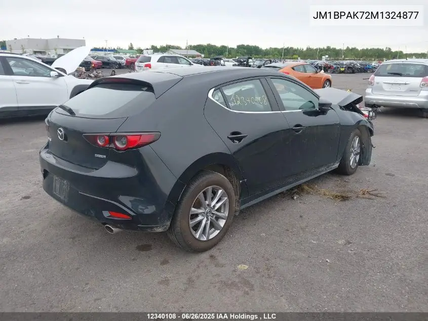 2021 Mazda Mazda3 Gx VIN: JM1BPAK72M1324877 Lot: 12340108