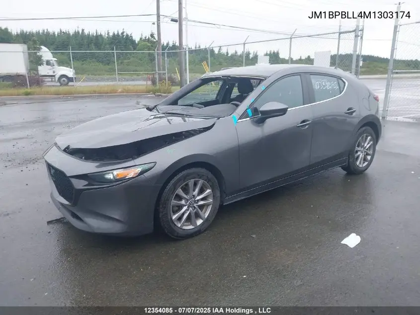 2021 Mazda Mazda3 Gs VIN: JM1BPBLL4M1303174 Lot: 12354085
