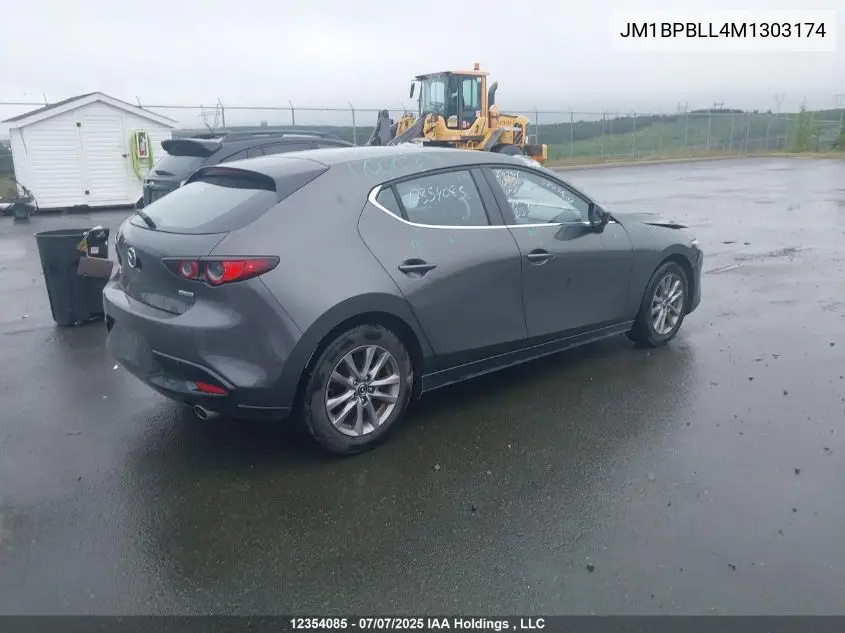 2021 Mazda Mazda3 Gs VIN: JM1BPBLL4M1303174 Lot: 12354085