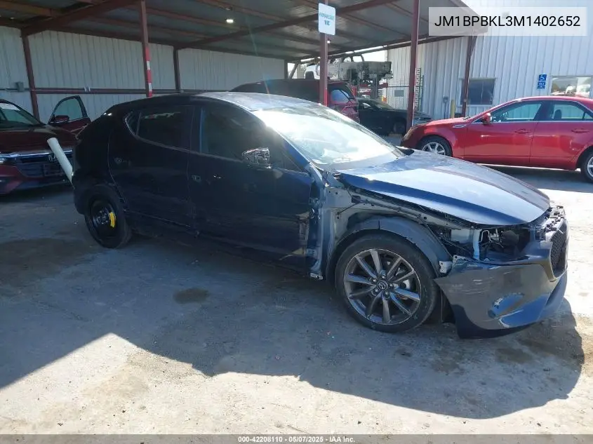 2021 Mazda Mazda3 Hatchback Select VIN: JM1BPBKL3M1402652 Lot: 42208110
