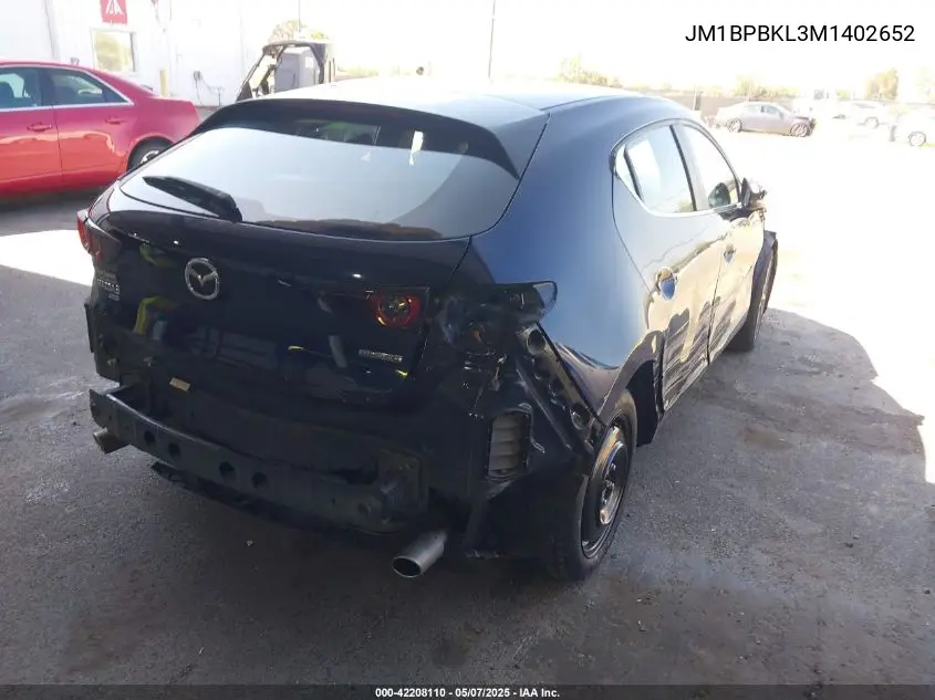 2021 Mazda Mazda3 Hatchback Select VIN: JM1BPBKL3M1402652 Lot: 42208110