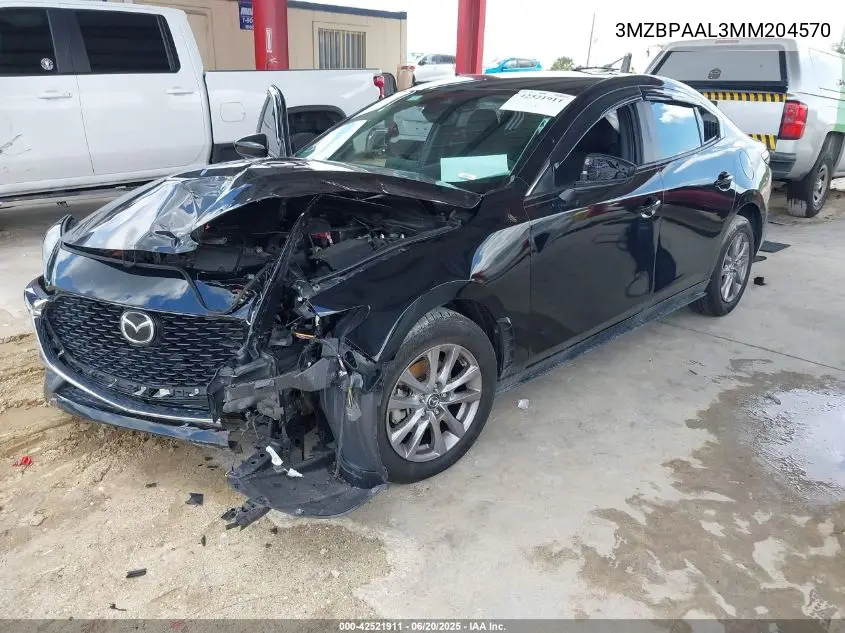 2021 Mazda Mazda3 2.5 S VIN: 3MZBPAAL3MM204570 Lot: 42521911