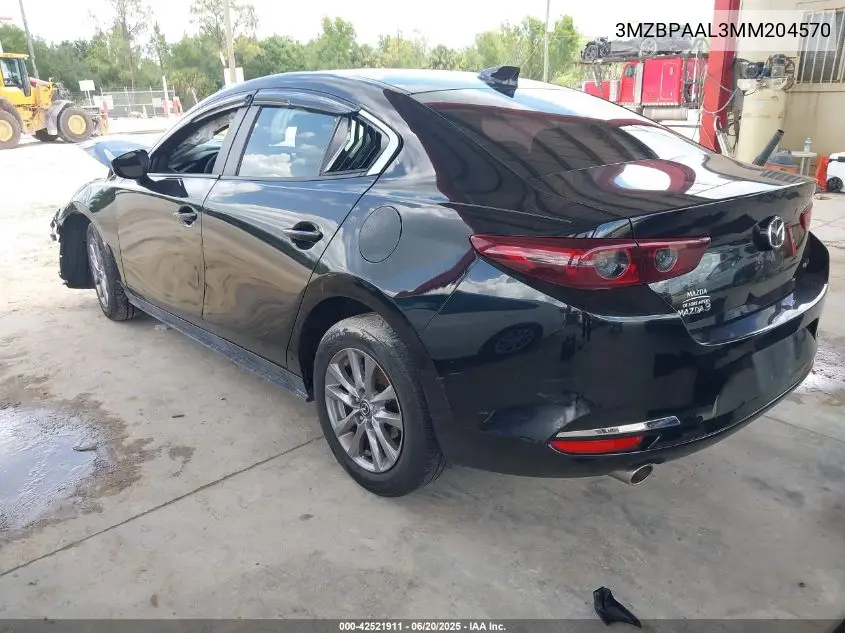 2021 Mazda Mazda3 2.5 S VIN: 3MZBPAAL3MM204570 Lot: 42521911