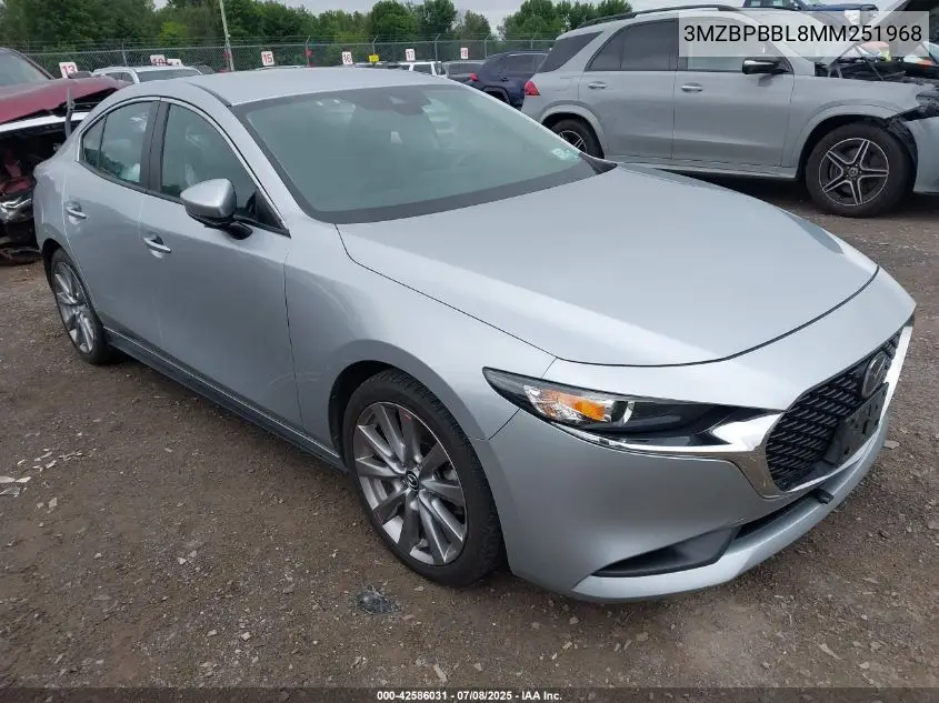 2021 Mazda Mazda3 Select VIN: 3MZBPBBL8MM251968 Lot: 42586031
