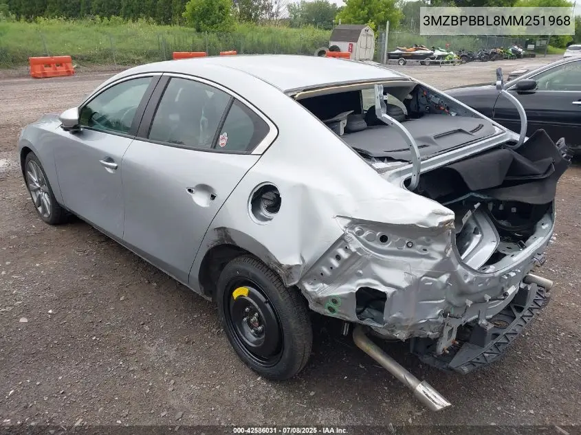 2021 Mazda Mazda3 Select VIN: 3MZBPBBL8MM251968 Lot: 42586031