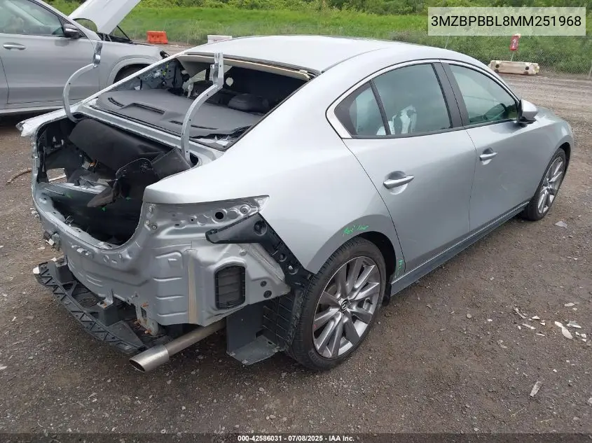 2021 Mazda Mazda3 Select VIN: 3MZBPBBL8MM251968 Lot: 42586031