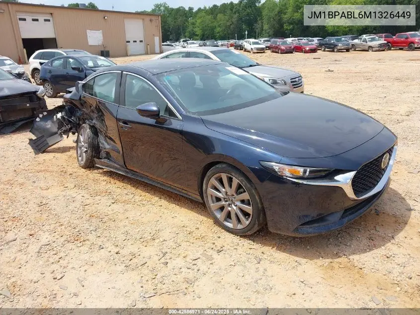 2021 Mazda Mazda3 Select VIN: JM1BPABL6M1326449 Lot: 42586971